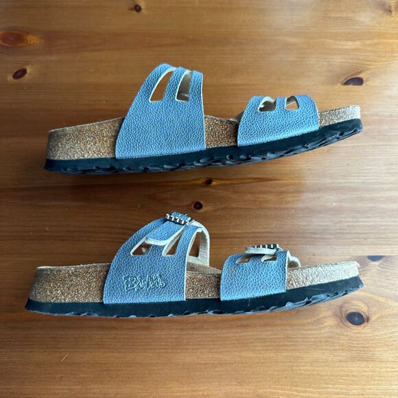 EUC Birkenstock Birki's Silver Metallic Crystal Buckle Granada Sandals - 7/EU 38 - Picture 8 of 12